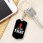 I'D Tap That Firefighter Keychain Stainless Steel or 18k Gold Dog Tag Keyring-Express Your Love Gifts