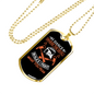 I Dance I Fight Firefighter Gift Stainless Steel or 18k Gold Dog Tag 24" Chain-Express Your Love Gifts