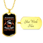 I Dance I Fight Firefighter Gift Stainless Steel or 18k Gold Dog Tag 24" Chain-Express Your Love Gifts