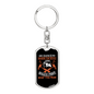 I Dance I Fight Keychain Stainless Steel or 18k Gold Dog Tag Keyring-Express Your Love Gifts