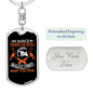 I Dance I Fight Keychain Stainless Steel or 18k Gold Dog Tag Keyring-Express Your Love Gifts