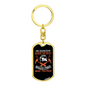 I Dance I Fight Keychain Stainless Steel or 18k Gold Dog Tag Keyring-Express Your Love Gifts