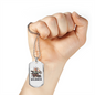 I Destroy Silence Drummer Necklace Stainless Steel or 18k Gold Dog Tag 24" Chain-Express Your Love Gifts