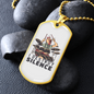 I Destroy Silence Drummer Necklace Stainless Steel or 18k Gold Dog Tag 24" Chain-Express Your Love Gifts