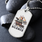 I Destroy Silence Drummer Necklace Stainless Steel or 18k Gold Dog Tag 24" Chain-Express Your Love Gifts