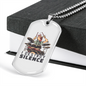 I Destroy Silence Drummer Necklace Stainless Steel or 18k Gold Dog Tag 24" Chain-Express Your Love Gifts