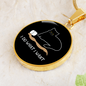 I Do What Cat Circle Necklace Stainless Steel or 18k Gold 18-22"-Express Your Love Gifts