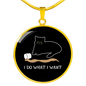 I Do What Cat Circle Necklace Stainless Steel or 18k Gold 18-22"-Express Your Love Gifts