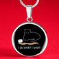 I Do What Cat Circle Necklace Stainless Steel or 18k Gold 18-22"-Express Your Love Gifts