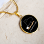 I Do What Cat Circle Necklace Stainless Steel or 18k Gold 18-22"-Express Your Love Gifts