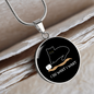 I Do What Cat Circle Necklace Stainless Steel or 18k Gold 18-22"-Express Your Love Gifts