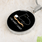 I Do What Cat Circle Necklace Stainless Steel or 18k Gold 18-22"-Express Your Love Gifts