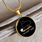 I Do What Cat Circle Necklace Stainless Steel or 18k Gold 18-22"-Express Your Love Gifts