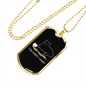 I Do What Want Black Cat Necklace Stainless Steel or 18k Gold Dog Tag 24" Chain-Express Your Love Gifts