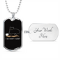 I Do What Want Black Cat Necklace Stainless Steel or 18k Gold Dog Tag 24" Chain-Express Your Love Gifts