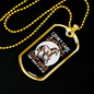 I Don't CAre Except Horses Horse Necklace Stainless Steel or 18k Gold Dog Tag 24" Chain-Express Your Love Gifts