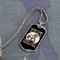 I Don't CAre Except Horses Horse Necklace Stainless Steel or 18k Gold Dog Tag 24" Chain-Express Your Love Gifts