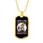 I Don't CAre Except Horses Horse Necklace Stainless Steel or 18k Gold Dog Tag 24" Chain-Express Your Love Gifts