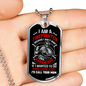 I Don'T Mind Easy Necklace Stainless Steel or 18k Gold Dog Tag 24" Chain-Express Your Love Gifts