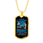 I Don'T Mind Hardwork Trucker Dog Tag Stainless Steel or 18k Gold 24" Chain-Express Your Love Gifts