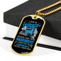 I Don'T Mind Hardwork Trucker Dog Tag Stainless Steel or 18k Gold 24" Chain-Express Your Love Gifts