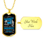 I Don'T Mind Hardwork Trucker Dog Tag Stainless Steel or 18k Gold 24" Chain-Express Your Love Gifts