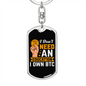 I Don't Need Education Crypto Keychain Stainless Steel or 18k Gold Dog Tag Keyring-Express Your Love Gifts