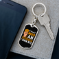 I Don't Need Education Crypto Keychain Stainless Steel or 18k Gold Dog Tag Keyring-Express Your Love Gifts