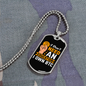 I Don't Need Education Crypto Necklace Stainless Steel or 18k Gold Dog Tag 24" Chain-Express Your Love Gifts