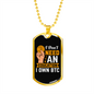 I Don't Need Education Crypto Necklace Stainless Steel or 18k Gold Dog Tag 24" Chain-Express Your Love Gifts