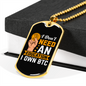 I Don't Need Education Crypto Necklace Stainless Steel or 18k Gold Dog Tag 24" Chain-Express Your Love Gifts