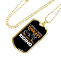 I Don'T Need Theraphy Biker Necklace Stainless Steel or 18k Gold Dog Tag 24"-Express Your Love Gifts