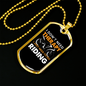 I Don'T Need Theraphy Biker Necklace Stainless Steel or 18k Gold Dog Tag 24"-Express Your Love Gifts