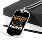 I Don'T Need Theraphy Biker Necklace Stainless Steel or 18k Gold Dog Tag 24"-Express Your Love Gifts