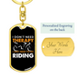 I Don'T Need Theraphy Keychain Stainless Steel or 18k Gold Dog Tag Keyring-Express Your Love Gifts