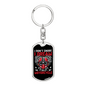 I Don'T Snore Biker Keychain Stainless Steel or 18k Gold Dog Tag Keyring-Express Your Love Gifts