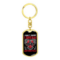 I Don'T Snore Biker Keychain Stainless Steel or 18k Gold Dog Tag Keyring-Express Your Love Gifts