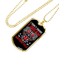 I Don'T Snore Biker Necklace Stainless Steel or 18k Gold Dog Tag 24"-Express Your Love Gifts