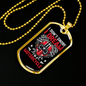 I Don'T Snore Biker Necklace Stainless Steel or 18k Gold Dog Tag 24"-Express Your Love Gifts