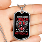 I Don'T Snore Biker Necklace Stainless Steel or 18k Gold Dog Tag 24"-Express Your Love Gifts