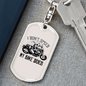I Don'T Speed Biker Keychain Stainless Steel or 18k Gold Dog Tag Keyring-Express Your Love Gifts