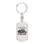 I Don'T Speed Biker Keychain Stainless Steel or 18k Gold Dog Tag Keyring-Express Your Love Gifts