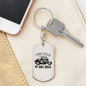 I Don'T Speed Biker Keychain Stainless Steel or 18k Gold Dog Tag Keyring-Express Your Love Gifts