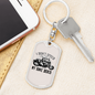 I Don'T Speed Biker Keychain Stainless Steel or 18k Gold Dog Tag Keyring-Express Your Love Gifts