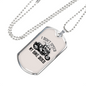 I Don'T Speed Biker Necklace Stainless Steel or 18k Gold Dog Tag 24"-Express Your Love Gifts