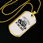 I Don'T Speed Biker Necklace Stainless Steel or 18k Gold Dog Tag 24"-Express Your Love Gifts