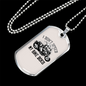 I Don'T Speed Biker Necklace Stainless Steel or 18k Gold Dog Tag 24"-Express Your Love Gifts