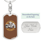 I Don'T Speed My Bike Does Biker Keychain Stainless Steel or 18k Gold Dog Tag Keyring-Express Your Love Gifts