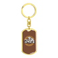 I Don'T Speed My Bike Does Biker Keychain Stainless Steel or 18k Gold Dog Tag Keyring-Express Your Love Gifts