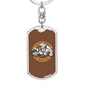 I Don'T Speed My Bike Does Biker Keychain Stainless Steel or 18k Gold Dog Tag Keyring-Express Your Love Gifts